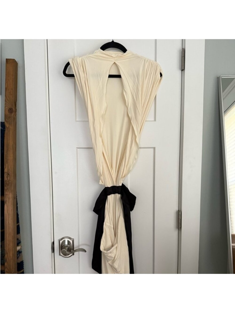 HELSA Constantina Jersey Maxi Dress Cream Black NEW with tags - Picture 5 of 11